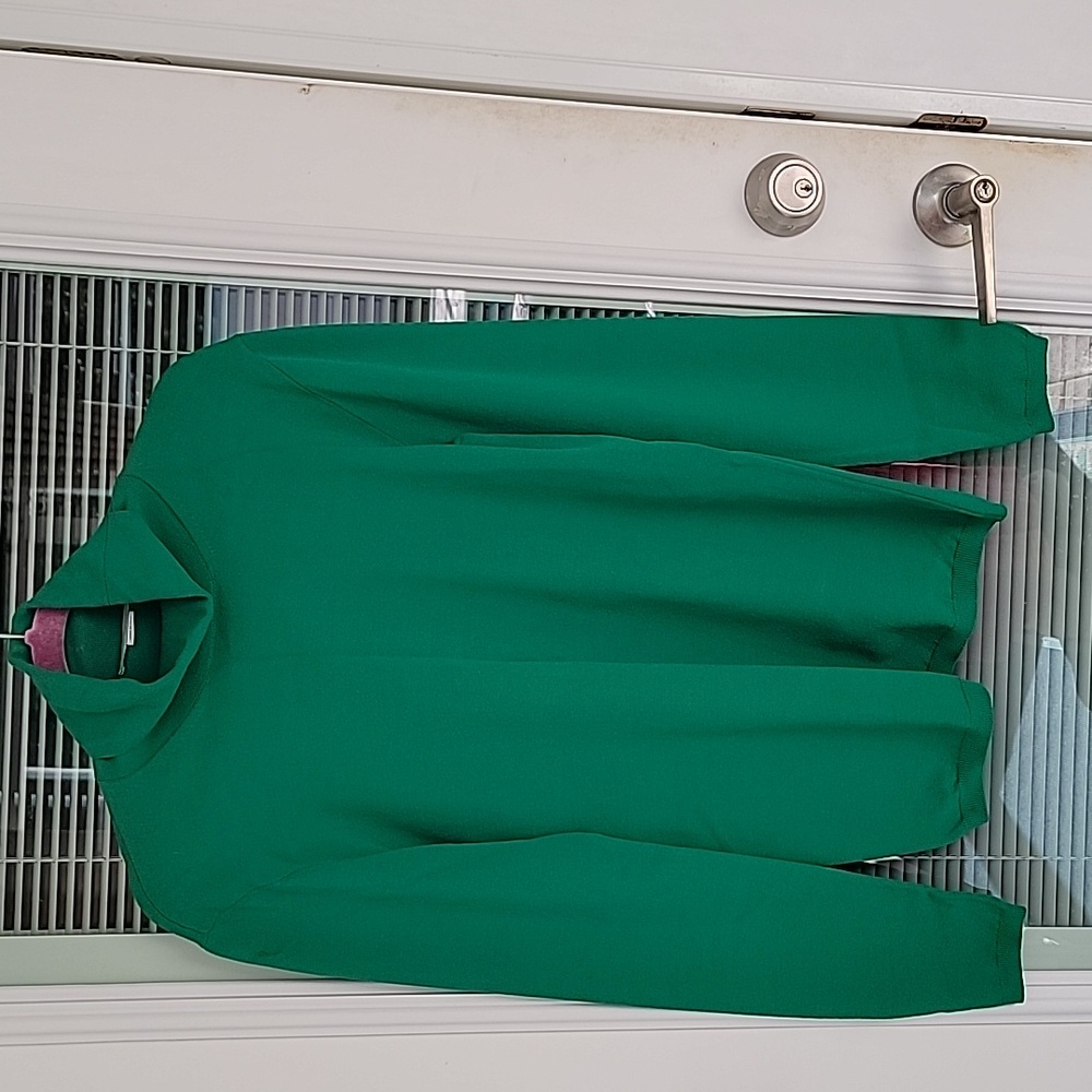 Stella McCartney Compact Turtleneck Sweater Kelly Green Long Sleeve